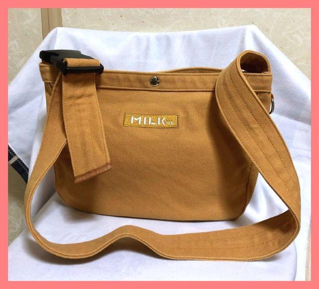 ☆ミルクフェド☆未使用♪両面ロゴキャンバスミディショルダーバッグOR☆ < ブランド ☆ミルクフェド☆未使用♪両面ロゴキャンバスミディショルダーバッグOR☆ < ブランドの