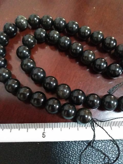 オブシディアン約10ミリ一連ビーズ < ホビー  オブシディアン約10ミリ一連ビーズ < ホビーの