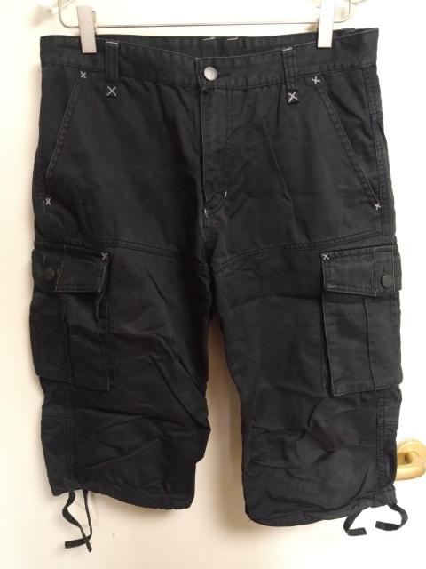 ブラックショートズボン サイドポケット付き サイズL < 男性ファッション ブラックショートズボン サイドポケット付き サイズL < 男性ファッションの