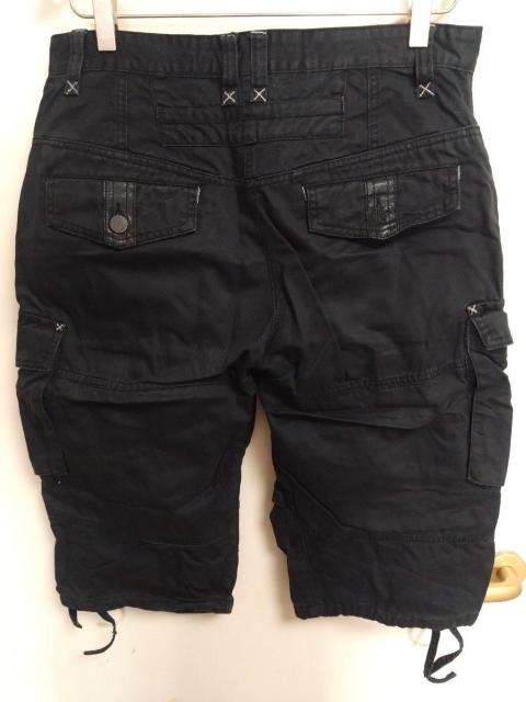 ブラックショートズボン サイドポケット付き サイズL < 男性ファッション ブラックショートズボン サイドポケット付き サイズL < 男性ファッションの
