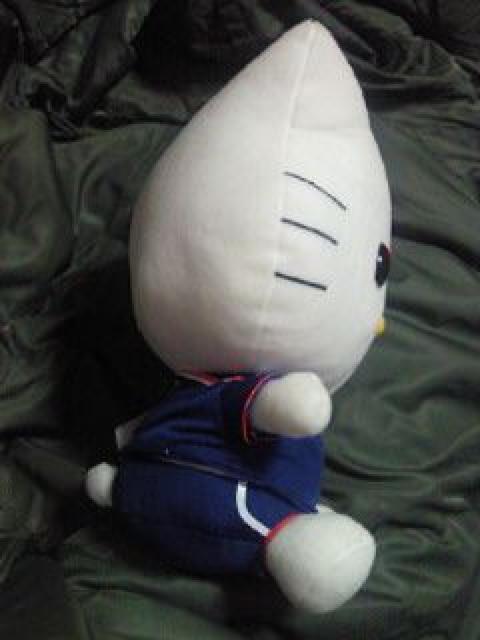 サッカー 日本代表 ユニホーム コスプレ ハローキティ ハイパー ジャンボ ぬいぐるみ 青 < おもちゃ  サッカー 日本代表 ユニホーム コスプレ ハローキティ ハイパー ジャンボ ぬいぐるみ 青 < おもちゃの