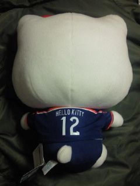 サッカー 日本代表 ユニホーム コスプレ ハローキティ ハイパー ジャンボ ぬいぐるみ 青 < おもちゃ  サッカー 日本代表 ユニホーム コスプレ ハローキティ ハイパー ジャンボ ぬいぐるみ 青 < おもちゃの