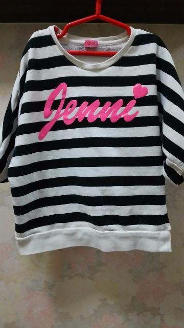 ジェニィ/JENNI☆七分袖ドルマンボーダートレーナー☆150・黒×白 < ブランド ジェニィ/JENNI☆七分袖ドルマンボーダートレーナー☆150・黒×白 < ブランドの