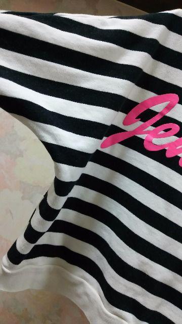 ジェニィ/JENNI☆七分袖ドルマンボーダートレーナー☆150・黒×白 < ブランド ジェニィ/JENNI☆七分袖ドルマンボーダートレーナー☆150・黒×白 < ブランドの