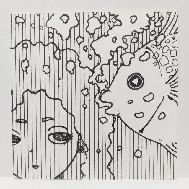 オリジナルイラスト 手描きイラスト ハンドメイド  魚 水槽 女の子 原画 絵 モノクロ インテリア 白黒 アナログ アート < アニメ/コミック/キャラクター  オリジナルイラスト 手描きイラスト ハンドメイド  魚 水槽 女の子 原画 絵 モノクロ インテリア 白黒 アナログ アート  < アニメ/コミック/キャラクターの