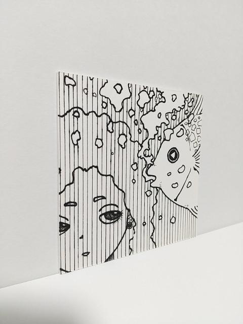 オリジナルイラスト 手描きイラスト ハンドメイド  魚 水槽 女の子 原画 絵 モノクロ インテリア 白黒 アナログ アート < アニメ/コミック/キャラクター  オリジナルイラスト 手描きイラスト ハンドメイド  魚 水槽 女の子 原画 絵 モノクロ インテリア 白黒 アナログ アート < アニメ/コミック/キャラクターの