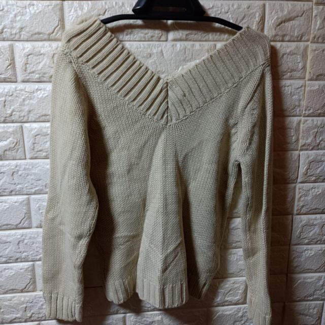 pas α’ pas新品★Vネックシンプルセーター < 女性ファッション  pas α’ pas新品★Vネックシンプルセーター < 女性ファッションの
