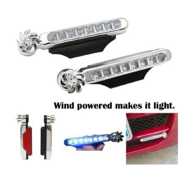 送料無料 未使用品 2個セット ホワイト 白色 風力 デイライト 8連 LED 車 風力発電 電源不要 100 < 自動車/バイク 送料無料 未使用品 2個セット ホワイト 白色 風力 デイライト 8連 LED 車 風力発電 電源不要 100 < 自動車/バイク