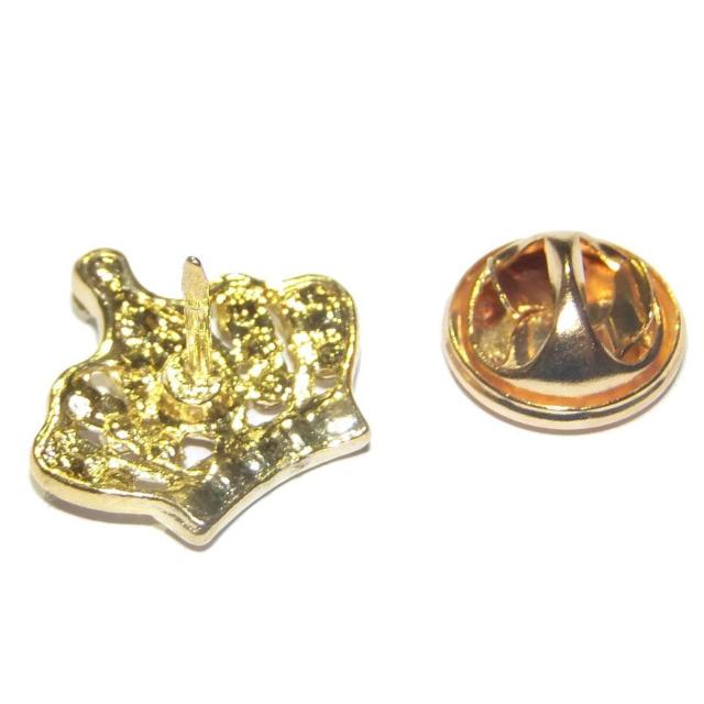 王冠 クラウン ピンバッジ バッジ ピンズ ピンブローチ ブローチ ラペルピン 金色 ゴールド色 < 男性アクセサリー/時計  王冠 クラウン ピンバッジ バッジ ピンズ ピンブローチ ブローチ ラペルピン 金色 ゴールド色 < 男性アクセサリー/時計の