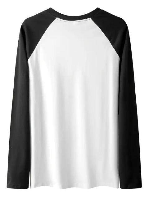 超お買い得890円★レディース カジュアル ラグラン 長袖 Tシャツ、ブラック&ホワイト ジオメトリック日本サイズM < 女性ファッション  超お買い得890円★レディース カジュアル ラグラン 長袖 Tシャツ、ブラック&ホワイト ジオメトリック日本サイズM < 女性ファッションの
