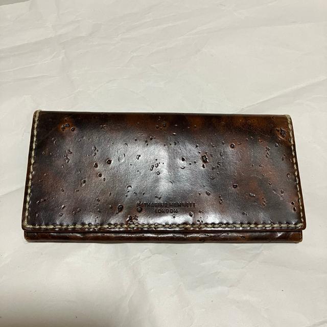 【KATHARINE HAMNETT LONDON】 レザー / 長財布 / 茶 < ブランド 【KATHARINE HAMNETT LONDON】 レザー / 長財布 / 茶 < ブランドの