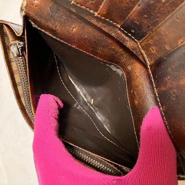 【KATHARINE HAMNETT LONDON】 レザー / 長財布 / 茶 < ブランド 【KATHARINE HAMNETT LONDON】 レザー / 長財布 / 茶 < ブランドの