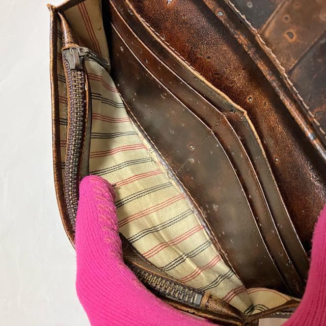 【KATHARINE HAMNETT LONDON】 レザー / 長財布 / 茶 < ブランド 【KATHARINE HAMNETT LONDON】 レザー / 長財布 / 茶 < ブランドの