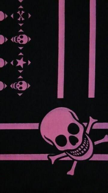 ◆新品◆バンダナ◆ドクロ柄◆Black/Pink◆スカル◆ < 女性ファッション ◆新品◆バンダナ◆ドクロ柄◆Black/Pink◆スカル◆ < 女性ファッションの