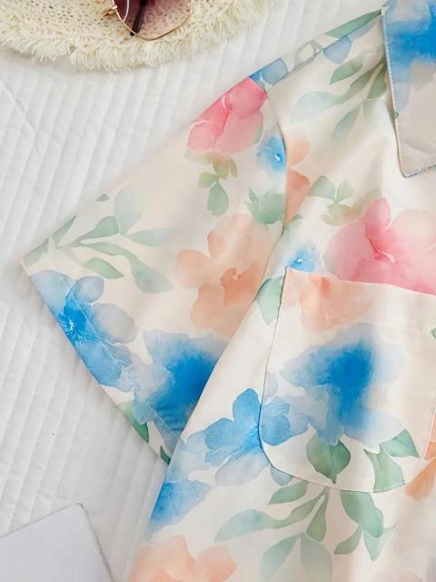 爆ヤス価格1290円★レディース フローラルブラウス - フレンチシックデザイン、パステルフラワープリント 日本サイズL < 女性ファッション 爆ヤス価格1290円★レディース フローラルブラウス - フレンチシックデザイン、パステルフラワープリント 日本サイズL < 女性ファッションの