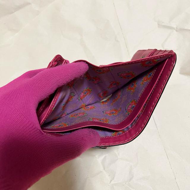 【高級感】ANNA SUI アナスイ 二つ折り財布 花柄 型押し L字ファスナー < ブランド 【高級感】ANNA SUI アナスイ 二つ折り財布 花柄 型押し L字ファスナー < ブランドの