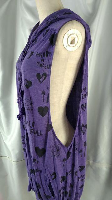 ★スコラ★脇広開き★ノースリロングパーカー★M★紫★ < 女性ファッション  ★スコラ★脇広開き★ノースリロングパーカー★M★紫★ < 女性ファッションの