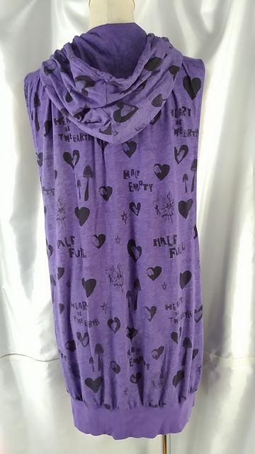 ★スコラ★脇広開き★ノースリロングパーカー★M★紫★ < 女性ファッション  ★スコラ★脇広開き★ノースリロングパーカー★M★紫★ < 女性ファッションの