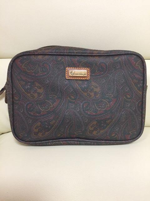 394.新品☆メンズセカンドバッグ☆茶系ペイズリー柄 < 男性ファッション  394.新品☆メンズセカンドバッグ☆茶系ペイズリー柄  < 男性ファッションの