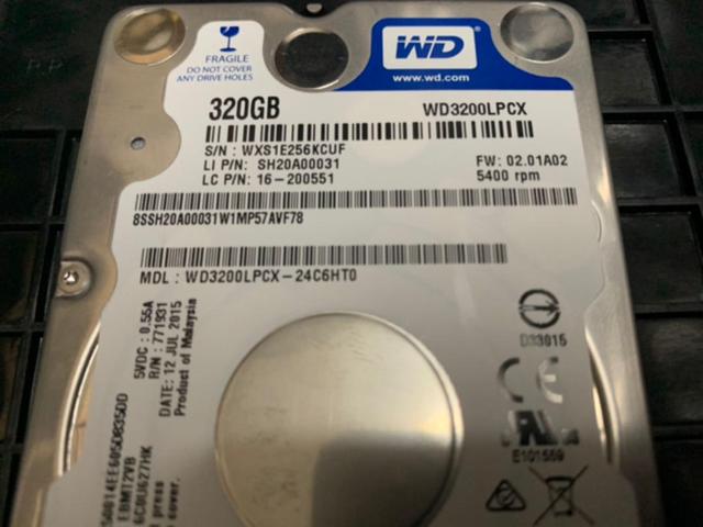 2.5inch WD 320GB 中古品 < PC本体/周辺機器  2.5inch WD 320GB 中古品 < PC本体/周辺機器の