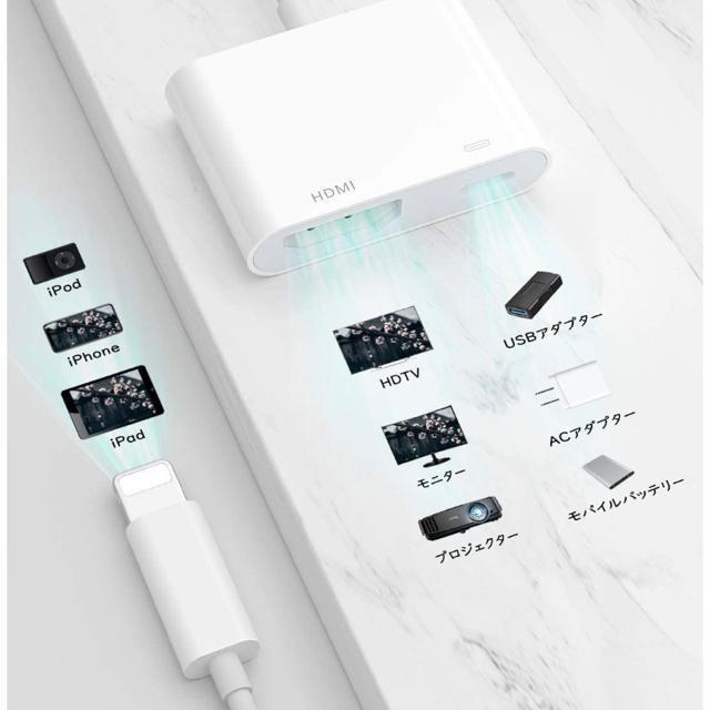 iphone ipad HDMI  ϊA_v^ P[u X}z er ڑ HDMIP[u