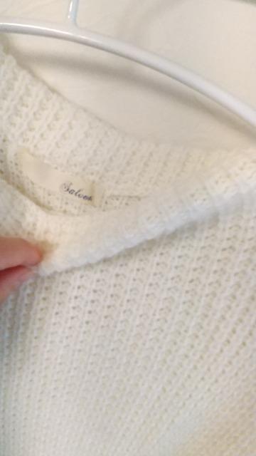 saloon by Adastria*ふっくらボートネックホワイトワッフルニット/38 < 女性ファッション saloon by Adastria*ふっくらボートネックホワイトワッフルニット/38 < 女性ファッションの