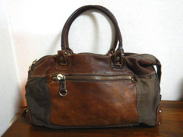 ◆regalo レガロ レザー 革 ハンドバッグ ブラウン 中古品 < 男性ファッション  ◆regalo レガロ レザー 革 ハンドバッグ ブラウン 中古品  < 男性ファッションの