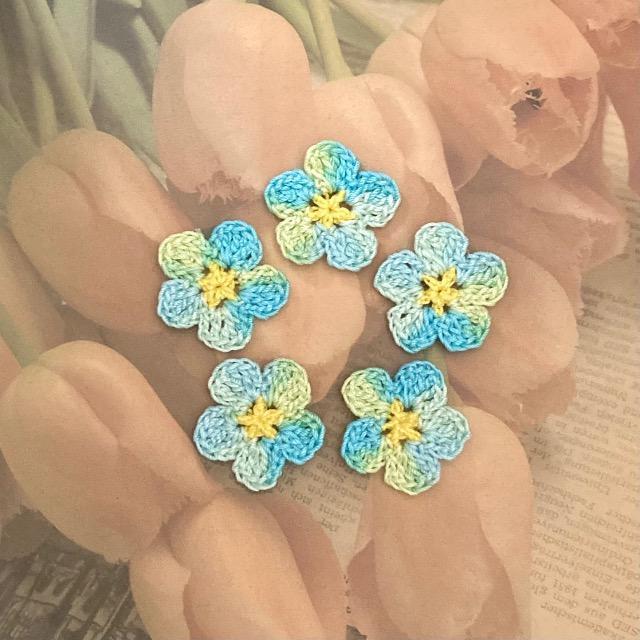 ハンドメイド レース編み かぎ針編み お花モチーフ5個セット < 女性ファッション  ハンドメイド レース編み かぎ針編み お花モチーフ5個セット  < 女性ファッションの