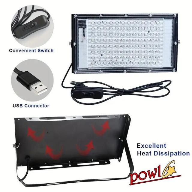 USB�d���u���b�N���C�g 50 LED�t�A���^��UV�t���b�h���C�g�A�p�[�e�B�[ �� �Ɠd/AV�� 