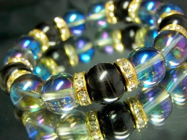 ブラックタイガーアイ黒虎目石§ブルーオーラ§12ミリ§金ロンデル < 女性アクセサリー/時計 ブラックタイガーアイ黒虎目石§ブルーオーラ§12ミリ§金ロンデル < 女性アクセサリー/時計の