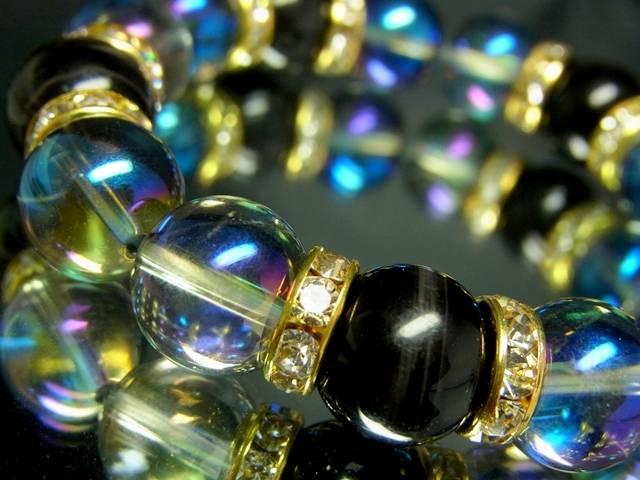 ブラックタイガーアイ黒虎目石§ブルーオーラ§12ミリ§金ロンデル < 女性アクセサリー/時計 ブラックタイガーアイ黒虎目石§ブルーオーラ§12ミリ§金ロンデル < 女性アクセサリー/時計の