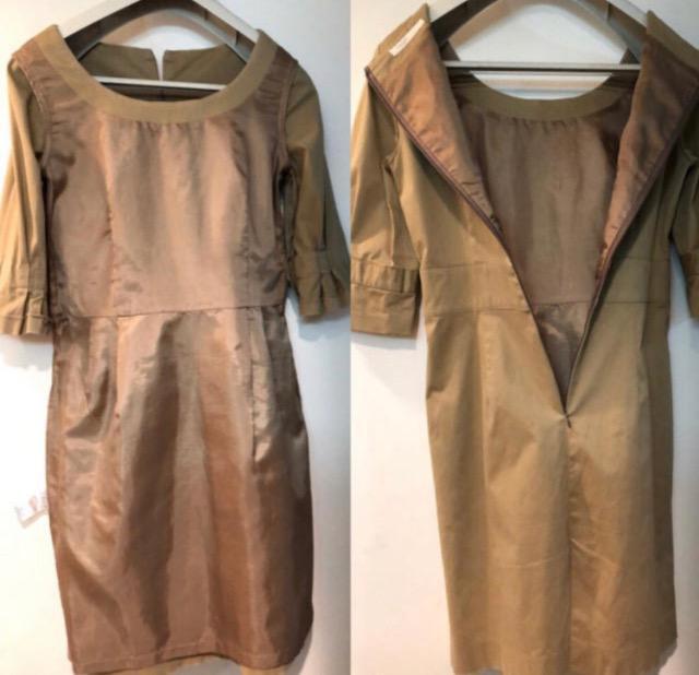 品薄★特価★高級★RAY BEAMSひだ入りワンピースワンピースベージュオフィス上品高級美品フリル < 女性ファッション  品薄★特価★高級★RAY BEAMSひだ入りワンピースワンピースベージュオフィス上品高級美品フリル < 女性ファッションの