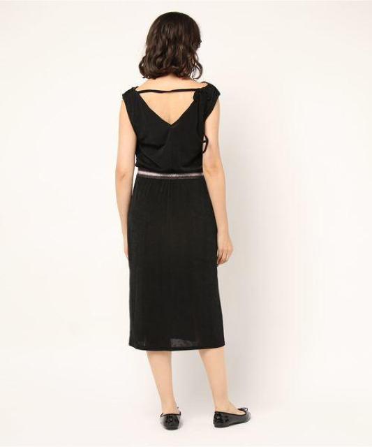 新品タグ付き eversince フランス製 ラメストレッチドレープ ワンピース < 女性ファッション  新品タグ付き eversince フランス製 ラメストレッチドレープ ワンピース < 女性ファッションの
