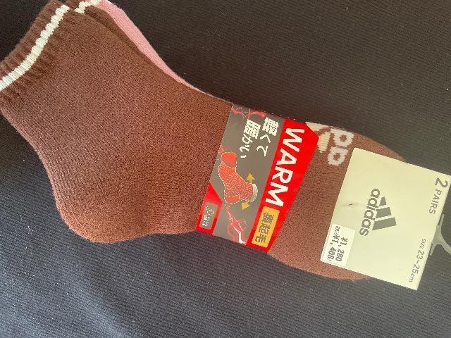 ♯新品♯adidas ☆☆worm 裏起毛 ソックス 2Pセット  23→25 アディダス < ブランド  ♯新品♯adidas ☆☆worm 裏起毛 ソックス 2Pセット  23→25 アディダス  < ブランドの