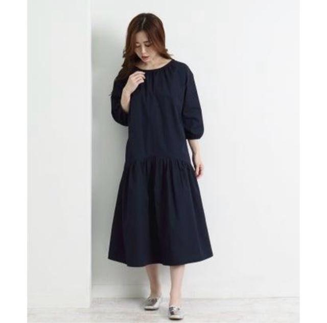 ◆新品◆1.1万◆MARTHA◆七分袖ティアードロングワンピース◆黒◆フレア◆M < 女性ファッション ◆新品◆1.1万◆MARTHA◆七分袖ティアードロングワンピース◆黒◆フレア◆M < 女性ファッションの