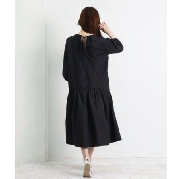 ◆新品◆1.1万◆MARTHA◆七分袖ティアードロングワンピース◆黒◆フレア◆M < 女性ファッション ◆新品◆1.1万◆MARTHA◆七分袖ティアードロングワンピース◆黒◆フレア◆M < 女性ファッションの