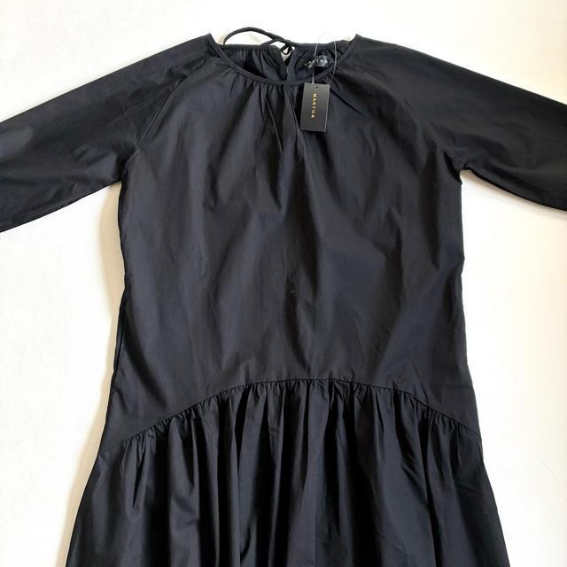 ◆新品◆1.1万◆MARTHA◆七分袖ティアードロングワンピース◆黒◆フレア◆M < 女性ファッション ◆新品◆1.1万◆MARTHA◆七分袖ティアードロングワンピース◆黒◆フレア◆M < 女性ファッションの