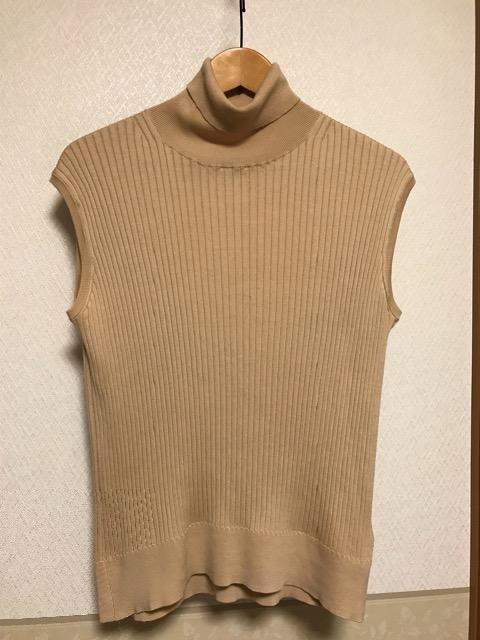 eclat シルク混 ノースリーブタートル ニット ベージュ < 女性ファッション eclat シルク混 ノースリーブタートル ニット ベージュ < 女性ファッションの