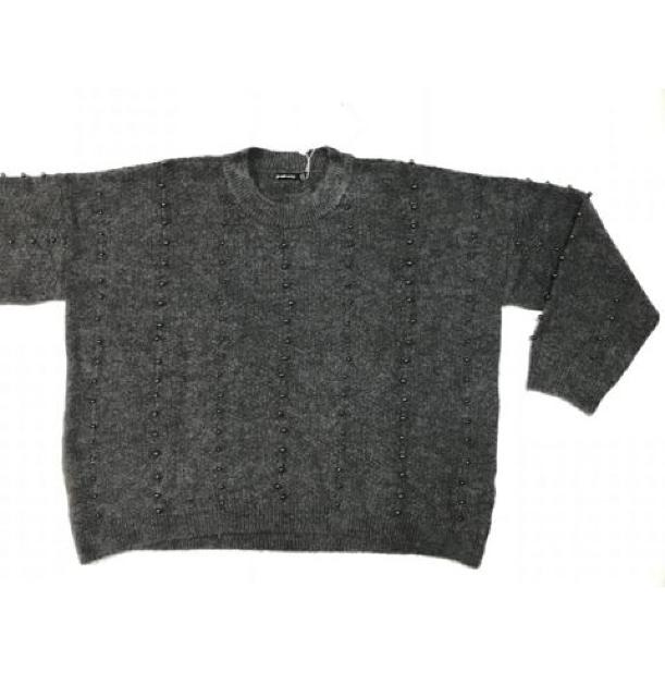 ストラディバリウス〓メタルボールBIGニットセーター〓グレー(L)新品 < ブランド ストラディバリウス〓メタルボールBIGニットセーター〓グレー(L)新品 < ブランドの