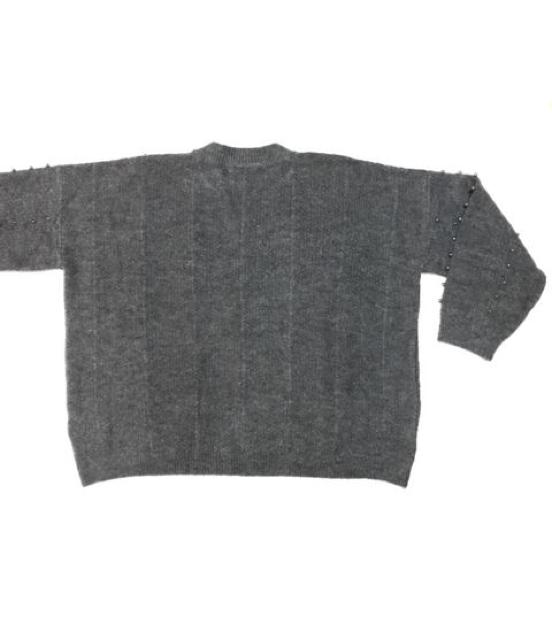 ストラディバリウス〓メタルボールBIGニットセーター〓グレー(L)新品 < ブランド ストラディバリウス〓メタルボールBIGニットセーター〓グレー(L)新品 < ブランドの