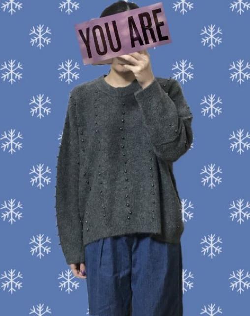 ストラディバリウス〓メタルボールBIGニットセーター〓グレー(L)新品 < ブランド ストラディバリウス〓メタルボールBIGニットセーター〓グレー(L)新品 < ブランドの