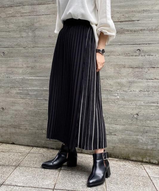 PAGEBOY/新品タグ付き/ストライププリーツラップスカート < ブランド  PAGEBOY/新品タグ付き/ストライププリーツラップスカート  < ブランドの