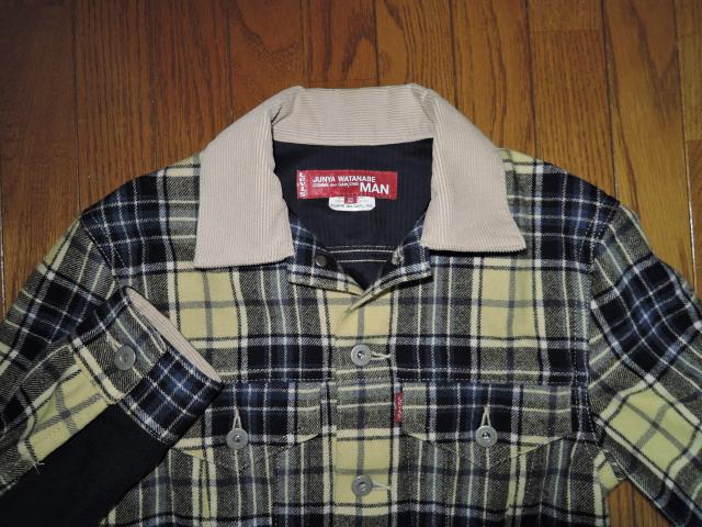 JUNYA WATANABE × Levi's チェックネル ジャケット XS 3rd JKT ジュンヤワタナベ リーバイス < ブランド  JUNYA WATANABE × Levi's チェックネル ジャケット XS 3rd JKT ジュンヤワタナベ リーバイス < ブランドの