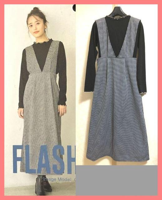 ☆今期新品☆美形♪大人カワイイチェックロングジャンスカ&カットソーセットL☆ < 女性ファッション  ☆今期新品☆美形♪大人カワイイチェックロングジャンスカ&カットソーセットL☆  < 女性ファッションの
