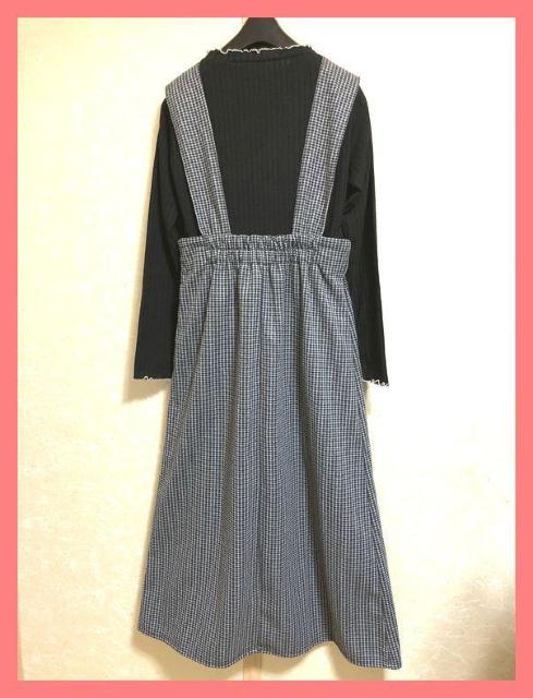 ☆今期新品☆美形♪大人カワイイチェックロングジャンスカ&カットソーセットL☆ < 女性ファッション  ☆今期新品☆美形♪大人カワイイチェックロングジャンスカ&カットソーセットL☆ < 女性ファッションの