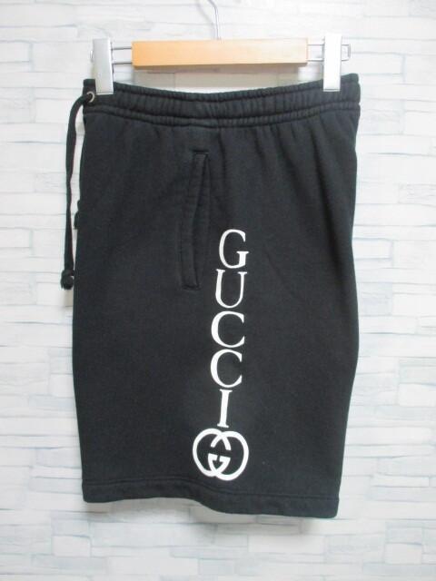 ☆GUCCI グッチ ロゴ プリント スウエット 短パン ショーツ ハーフパンツ/メンズ/XS/黒☆国内正規品 < ブランド ☆GUCCI グッチ ロゴ プリント スウエット 短パン ショーツ ハーフパンツ/メンズ/XS/黒☆国内正規品 < ブランドの
