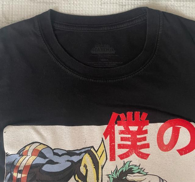 90's ヴィンテージ Tシャツ 僕のヒーローアカデミア ブラック Mサイズ 綿100% アニメT プリントTシャツ レアTシャツ < 男性ファッション  90's ヴィンテージ Tシャツ 僕のヒーローアカデミア ブラック Mサイズ 綿100% アニメT プリントTシャツ レアTシャツ < 男性ファッションの