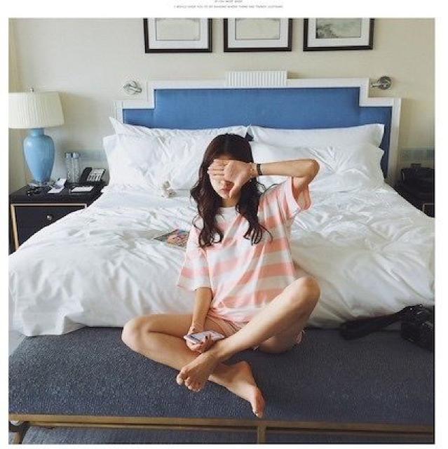 送料込#新品#ルームウェア パジャマ ショーパン ボーダー#ピンク < 女性ファッション  送料込#新品#ルームウェア パジャマ ショーパン ボーダー#ピンク  < 女性ファッションの