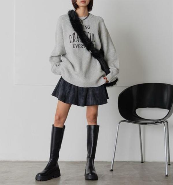 新品 ページボーイ★ネッププルオーバー グレー < 女性ファッション  新品 ページボーイ★ネッププルオーバー グレー < 女性ファッションの