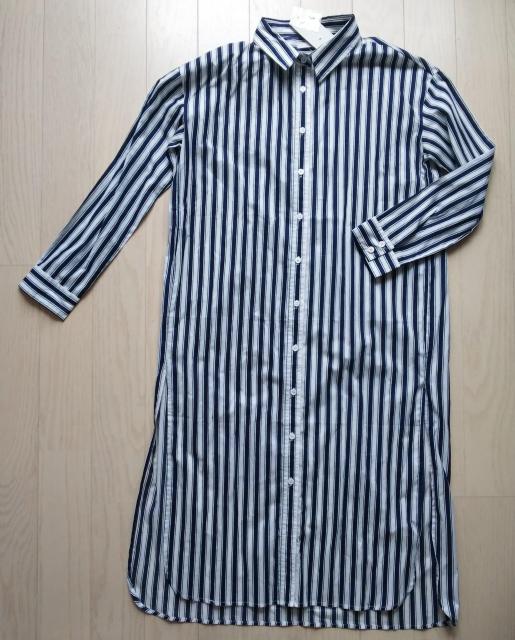 L★着やせストライプロングシャツワンピース★綿100%★ < 女性ファッション  L★着やせストライプロングシャツワンピース★綿100%★  < 女性ファッションの
